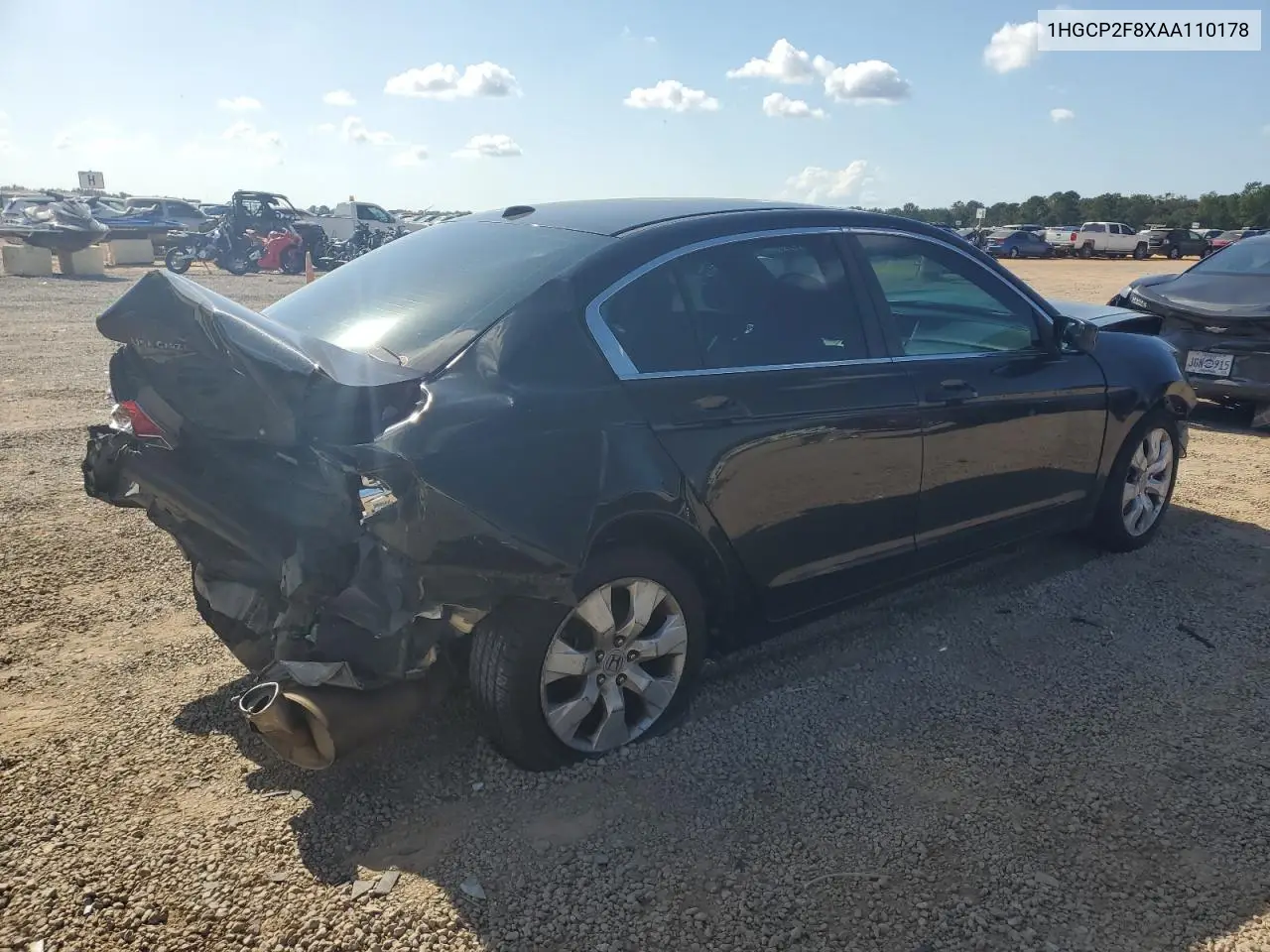 1HGCP2F8XAA110178 2010 Honda Accord Exl