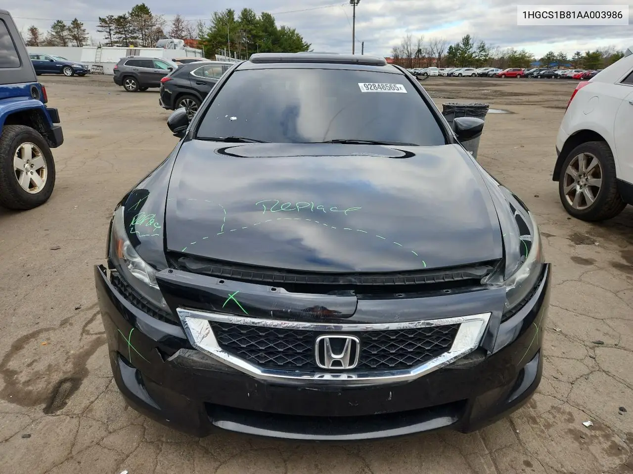 1HGCS1B81AA003986 2010 Honda Accord Exl