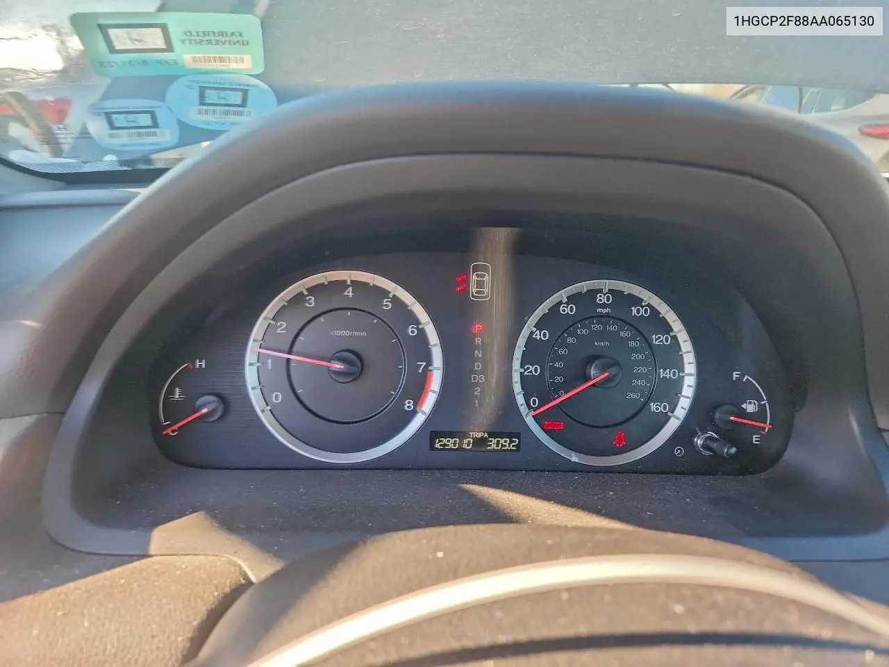 1HGCP2F88AA065130 2010 Honda Accord Exl