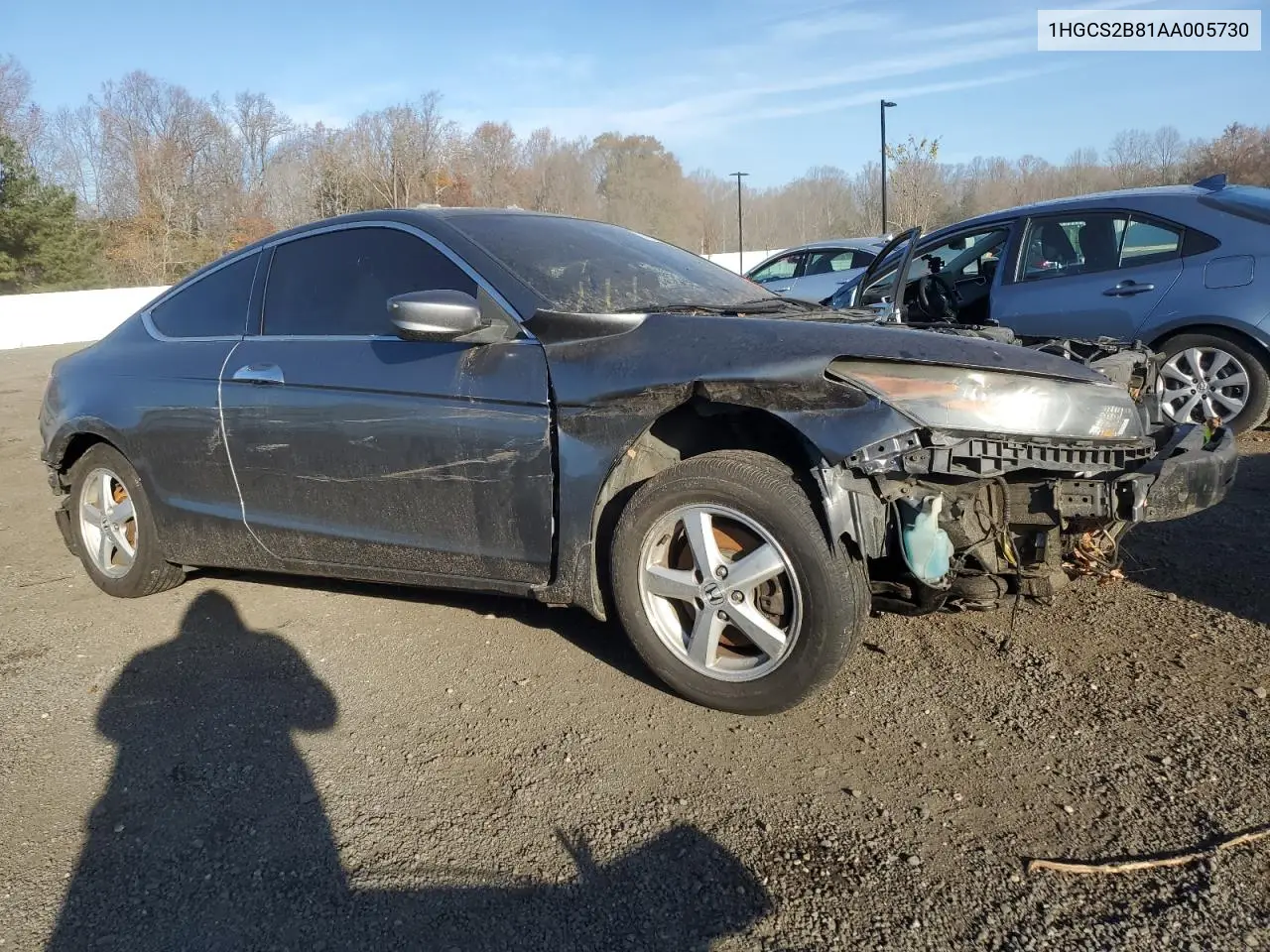 1HGCS2B81AA005730 2010 Honda Accord Exl