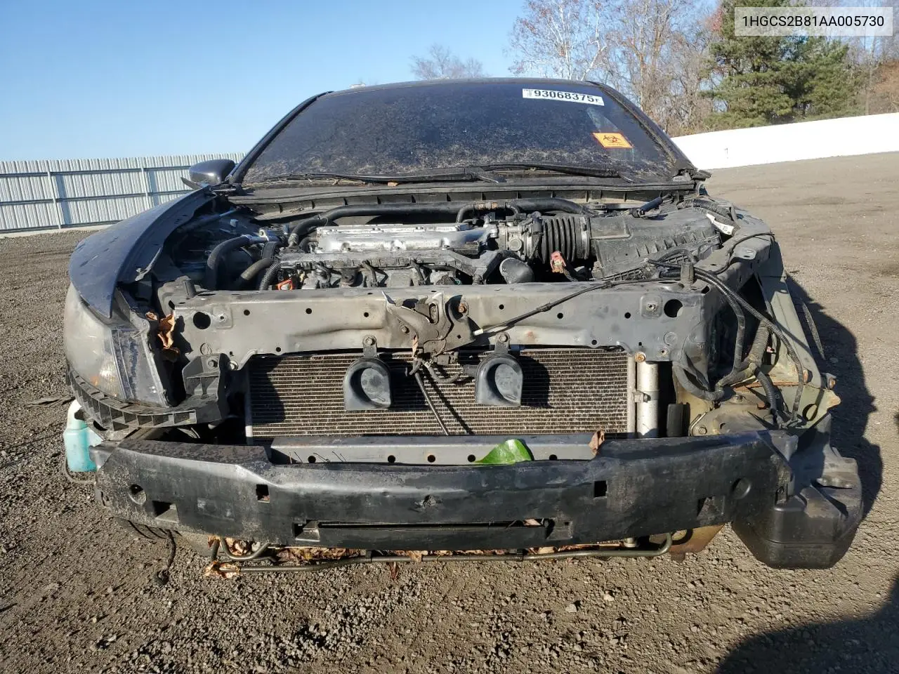 1HGCS2B81AA005730 2010 Honda Accord Exl