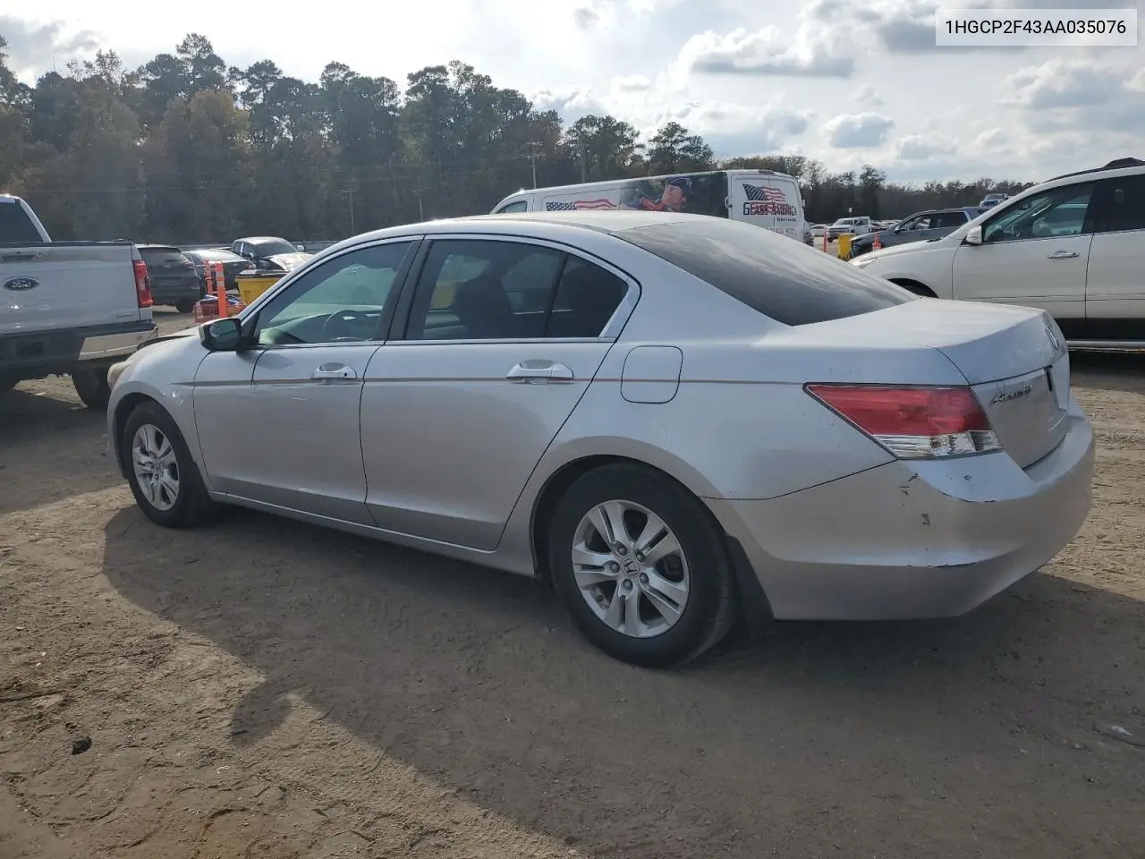 1HGCP2F43AA035076 2010 Honda Accord Lxp