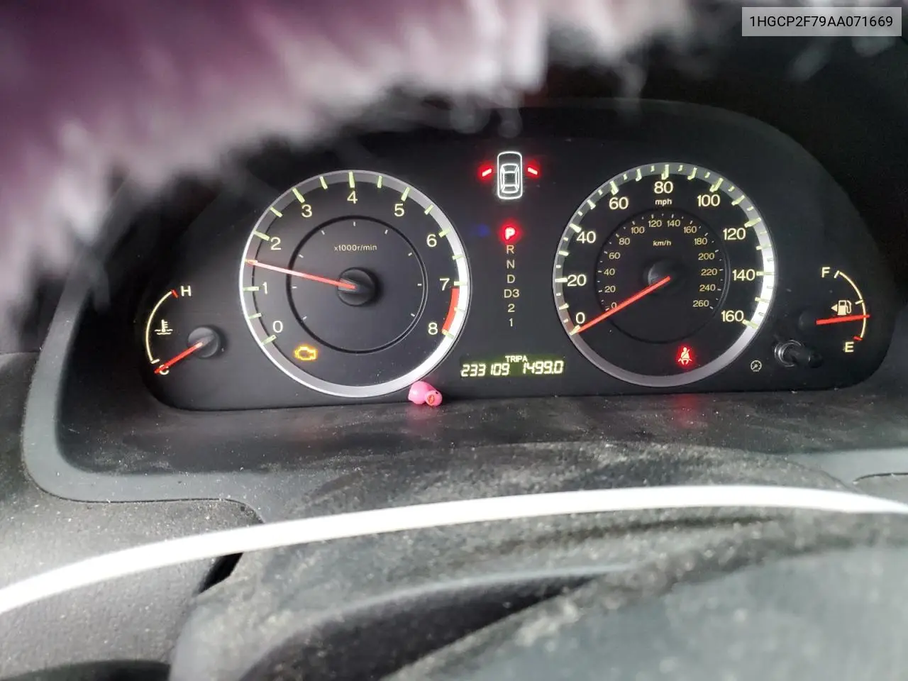 1HGCP2F79AA071669 2010 Honda Accord Ex