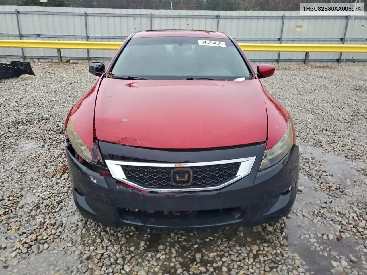 1HGCS2B80AA008974 2010 Honda Accord Exl
