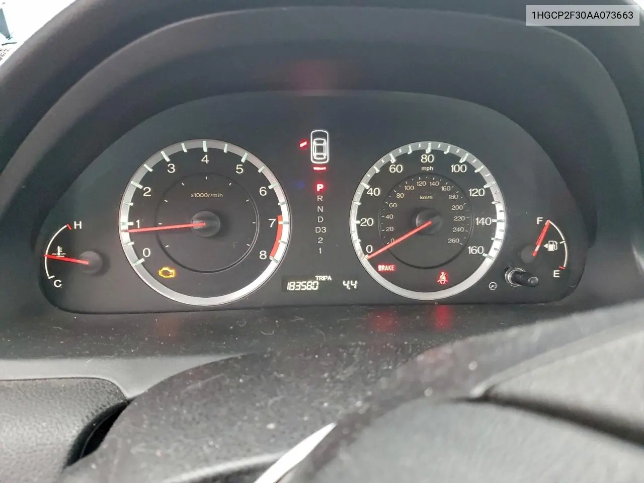 1HGCP2F30AA073663 2010 Honda Accord Lx