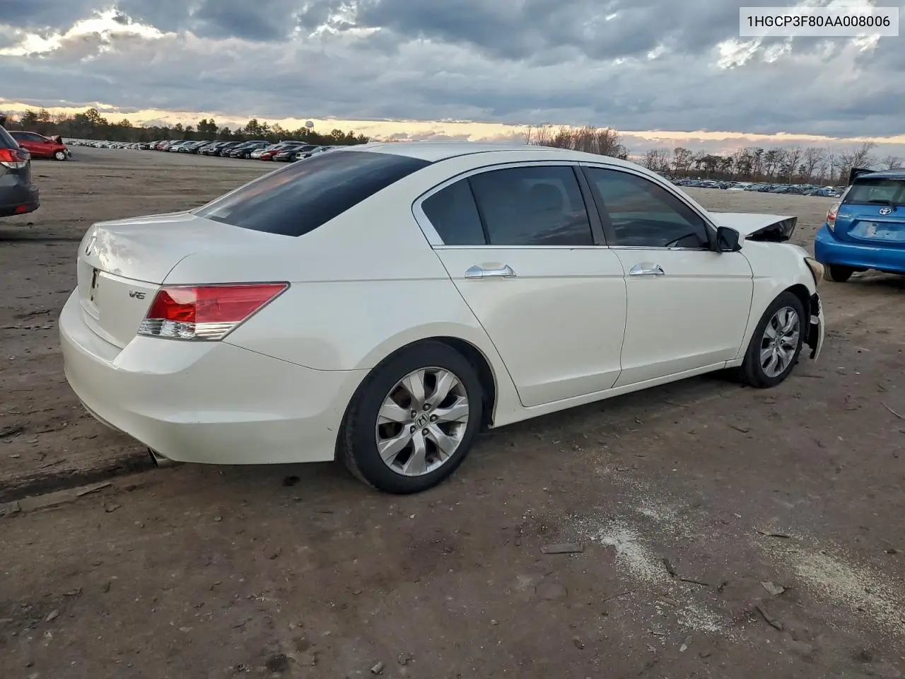 1HGCP3F80AA008006 2010 Honda Accord Exl