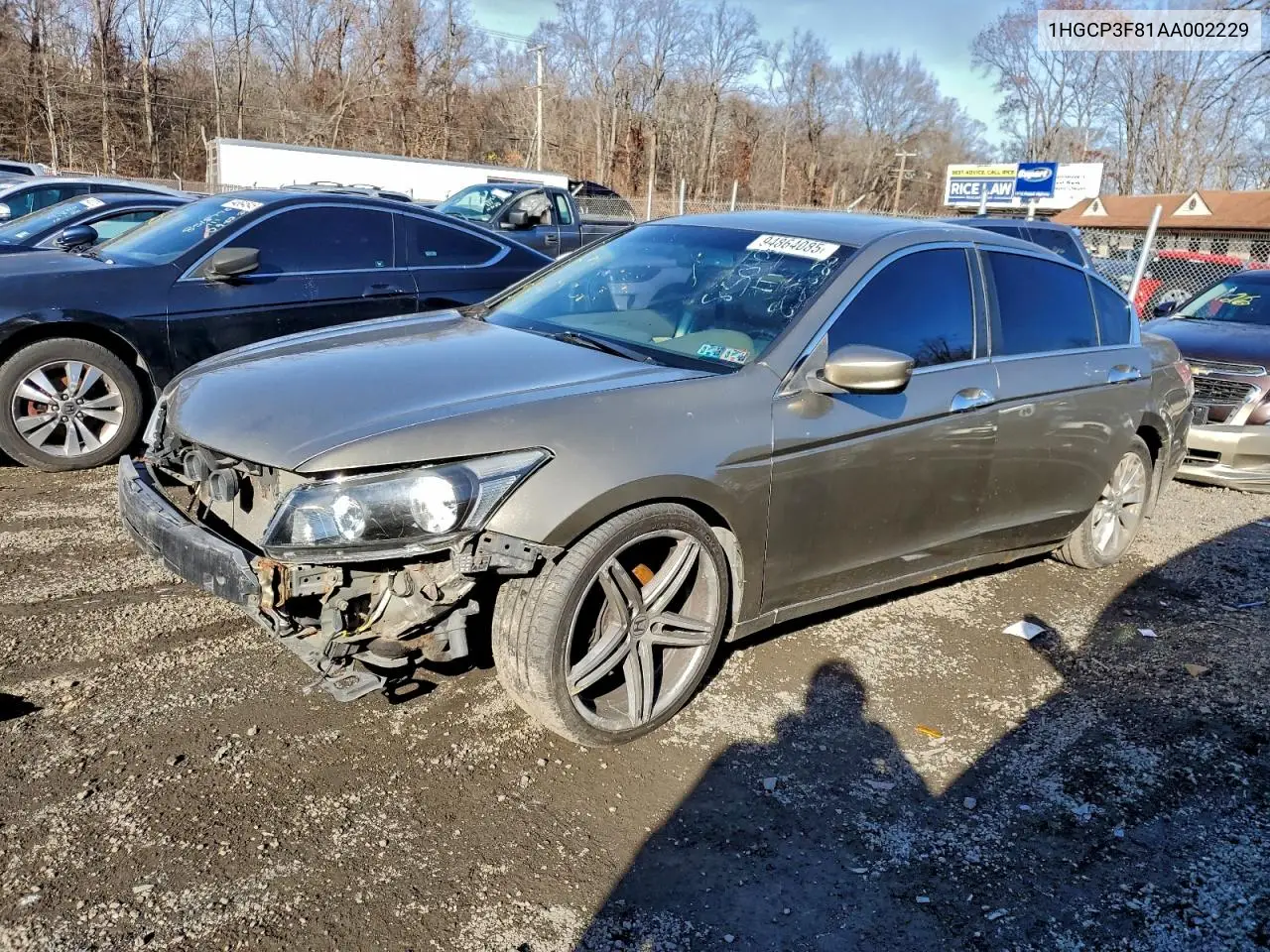 1HGCP3F81AA002229 2010 Honda Accord Exl