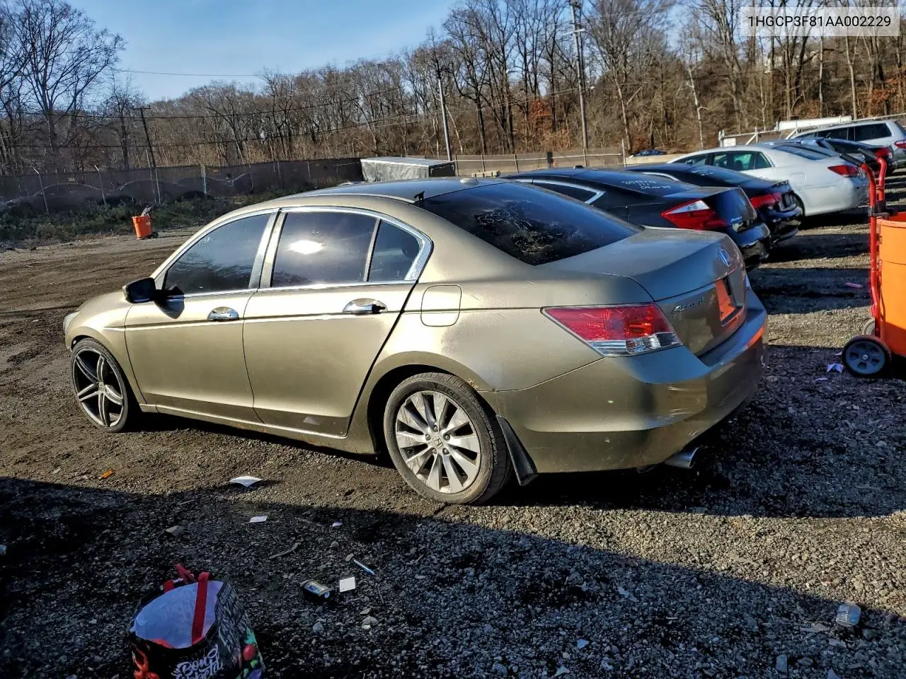1HGCP3F81AA002229 2010 Honda Accord Exl