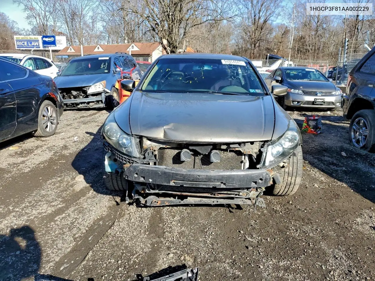 1HGCP3F81AA002229 2010 Honda Accord Exl