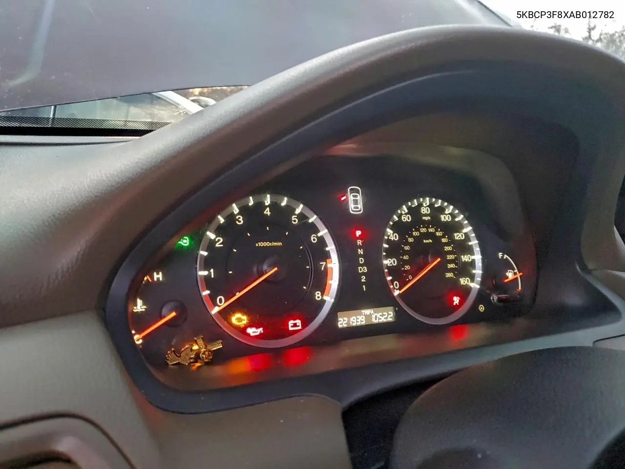 5KBCP3F8XAB012782 2010 Honda Accord Exl