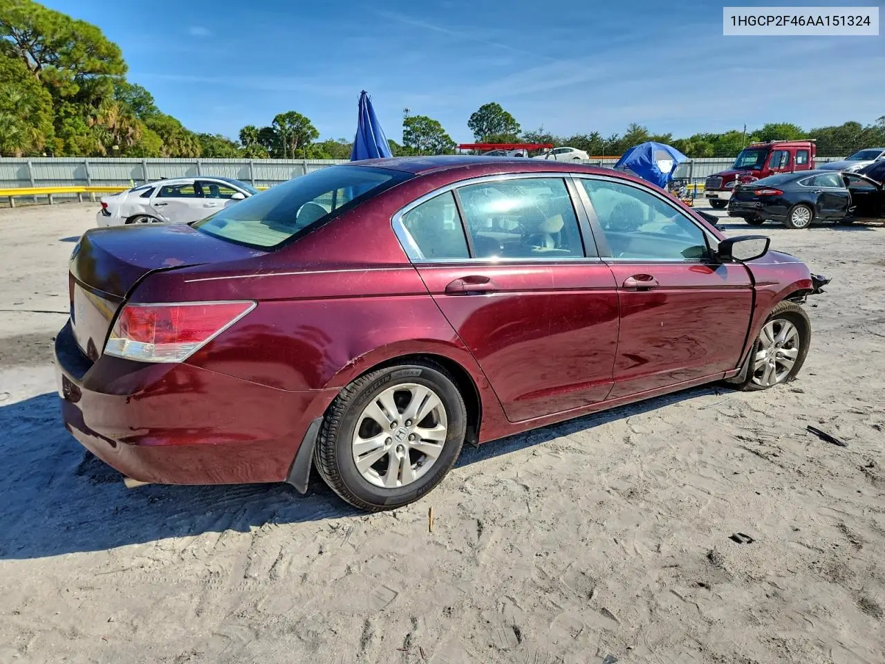 1HGCP2F46AA151324 2010 Honda Accord Lxp