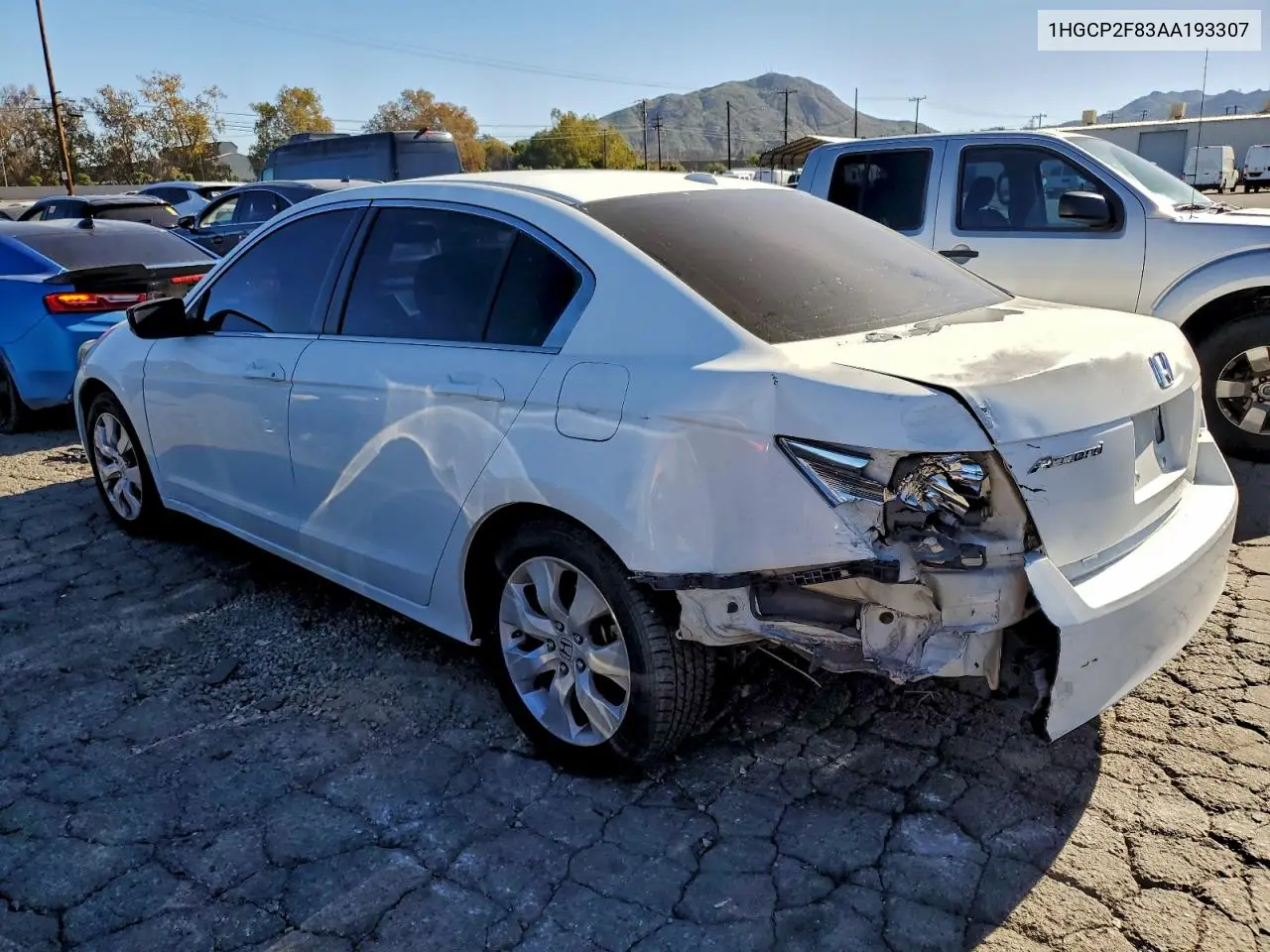 1HGCP2F83AA193307 2010 Honda Accord Exl