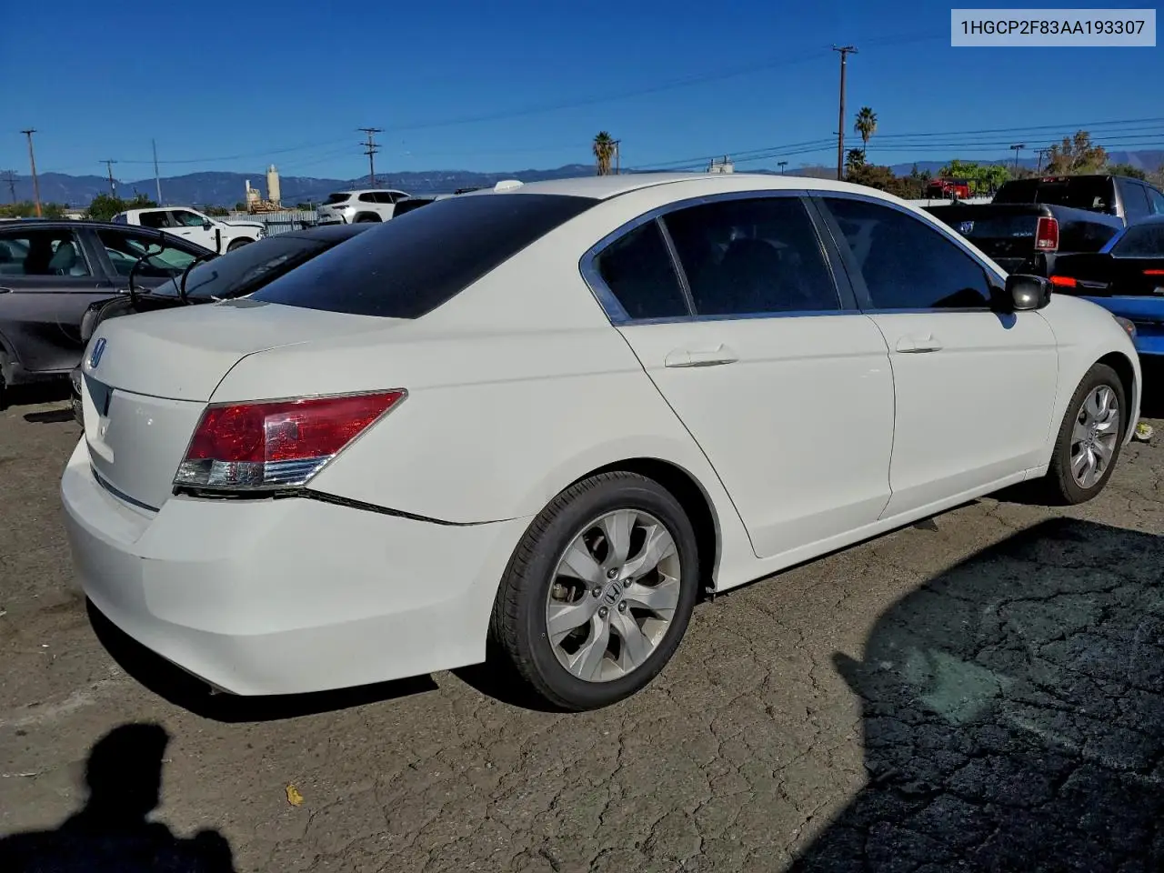 1HGCP2F83AA193307 2010 Honda Accord Exl