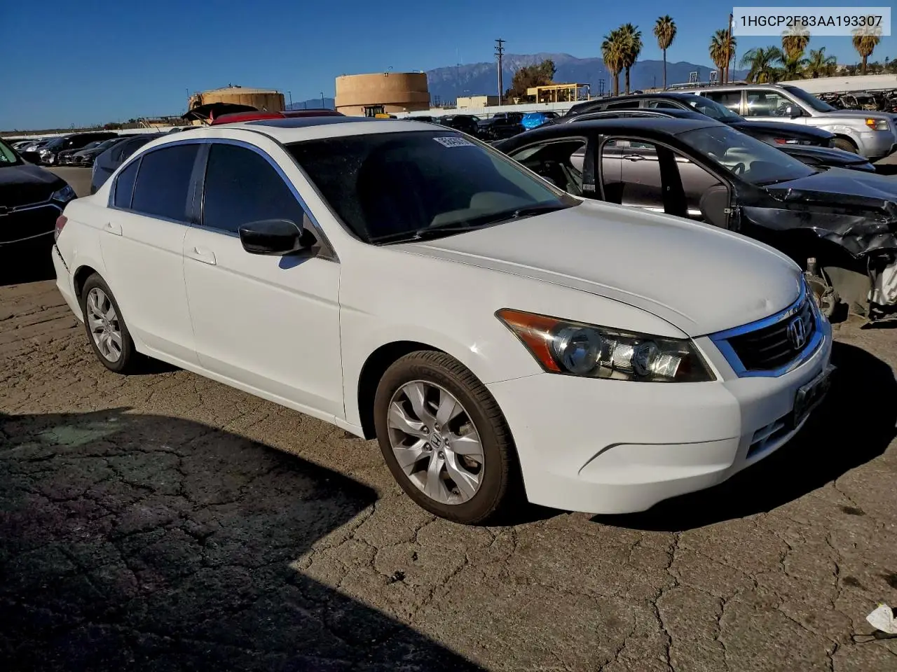 1HGCP2F83AA193307 2010 Honda Accord Exl