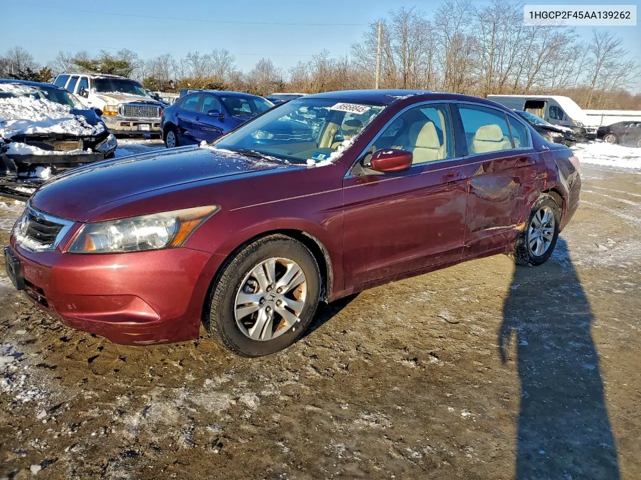 1HGCP2F45AA139262 2010 Honda Accord Lxp