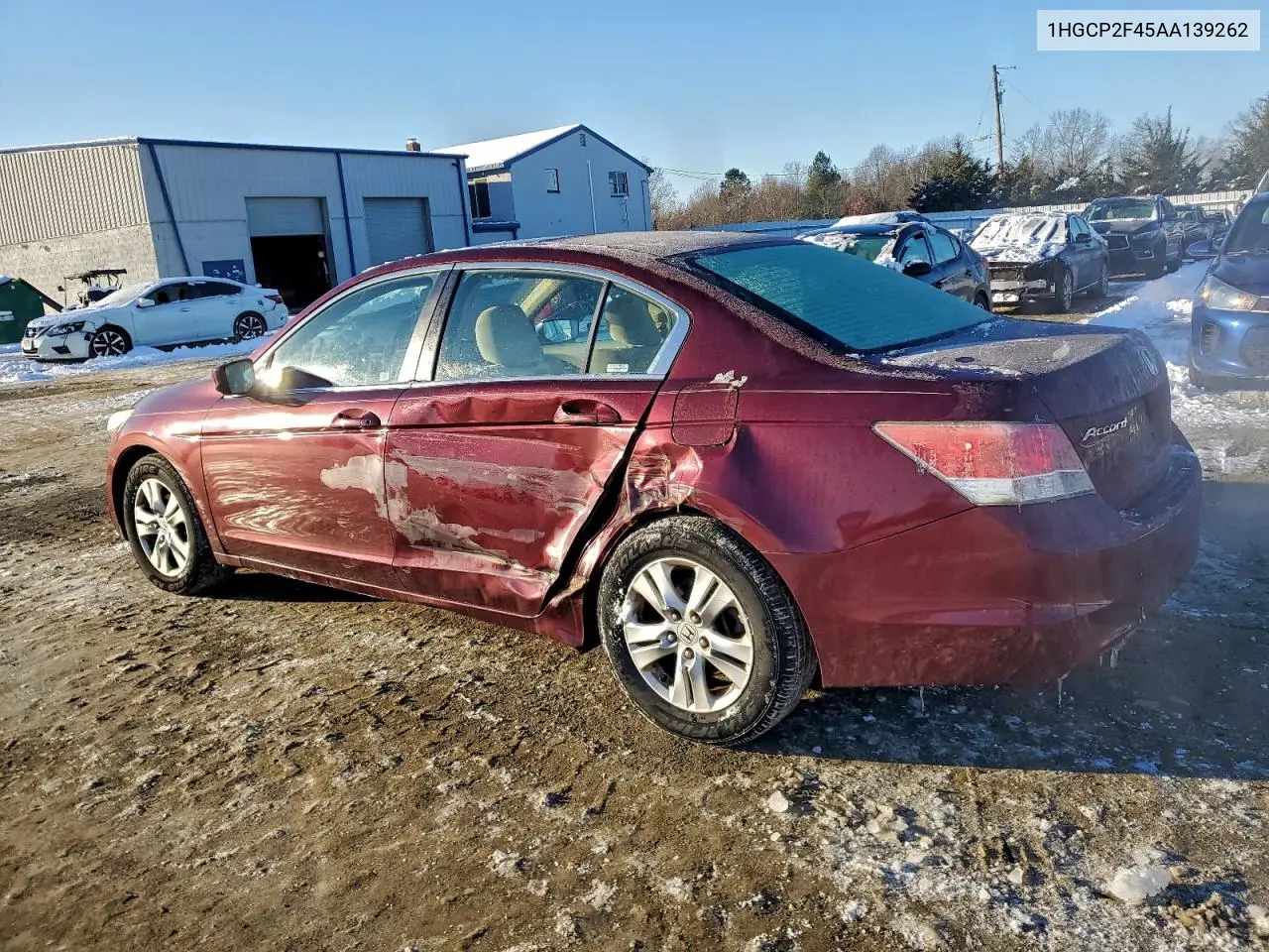 1HGCP2F45AA139262 2010 Honda Accord Lxp
