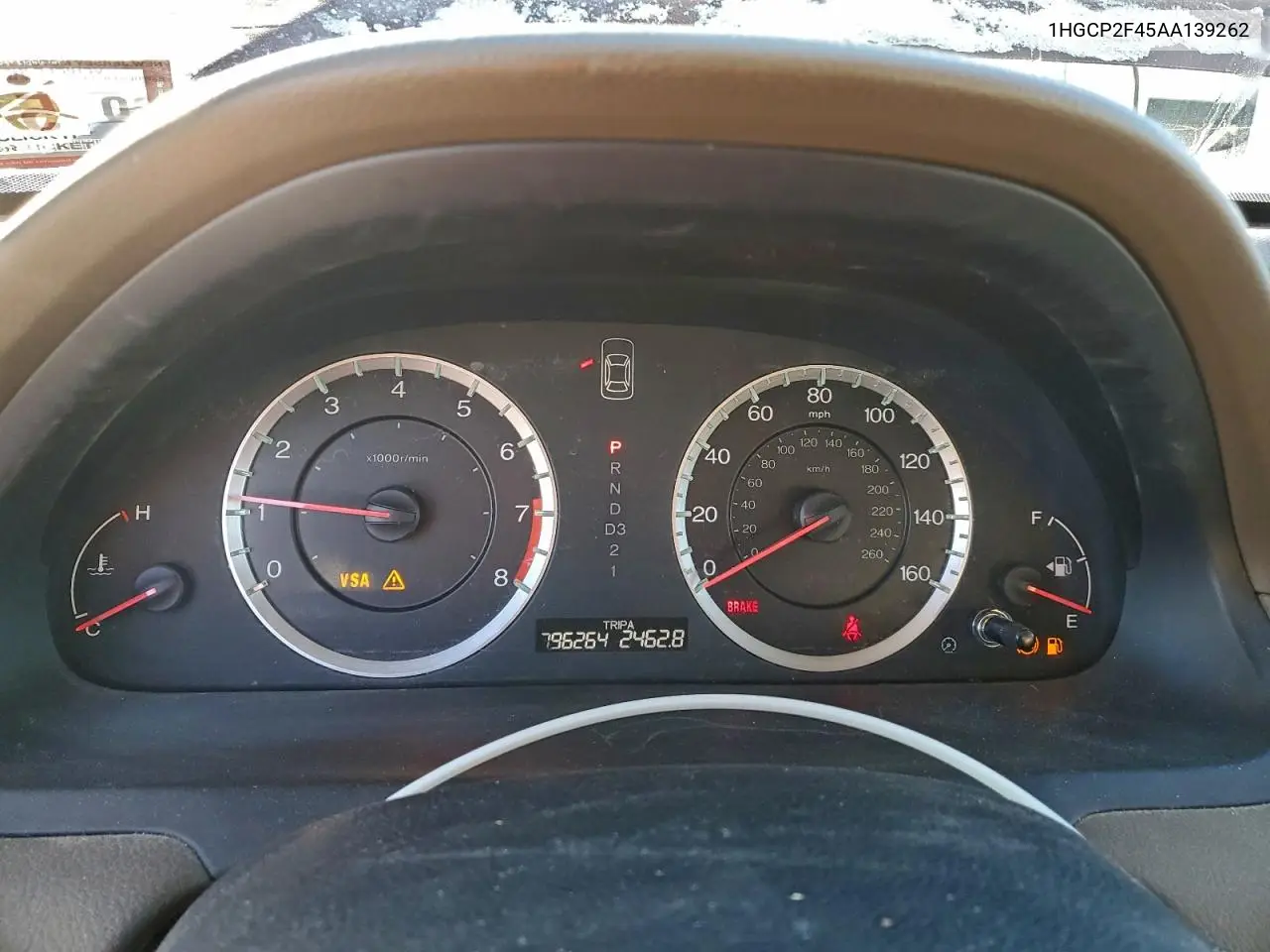 1HGCP2F45AA139262 2010 Honda Accord Lxp