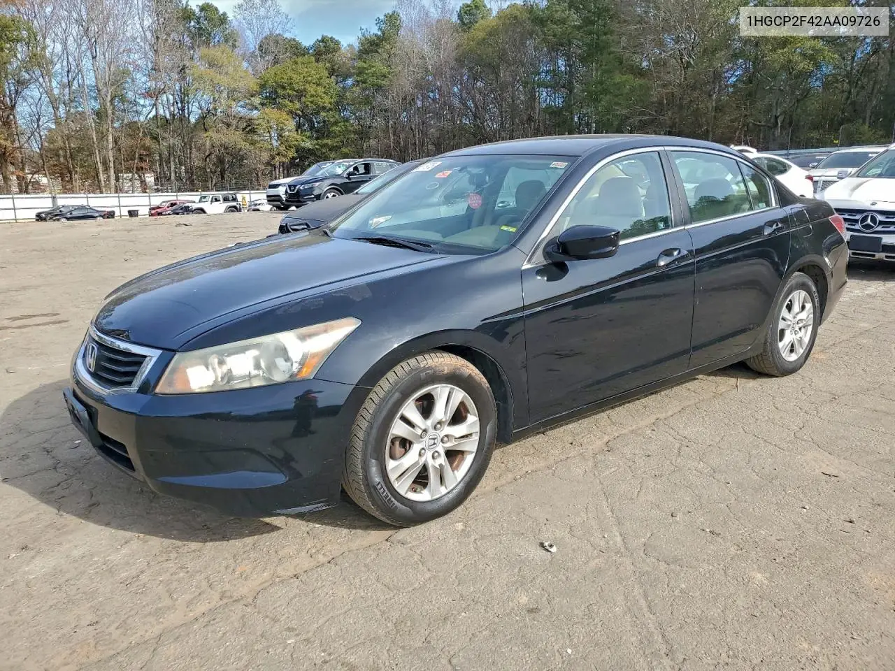 1HGCP2F42AA019726 2010 Honda Accord Lxp