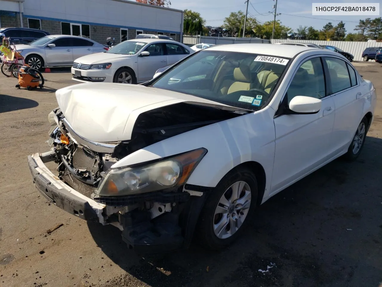 1HGCP2F42BA018478 2011 Honda Accord Lxp