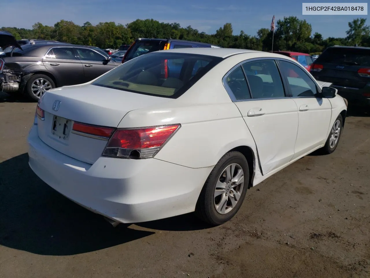 2011 Honda Accord Lxp VIN: 1HGCP2F42BA018478 Lot: 70848174