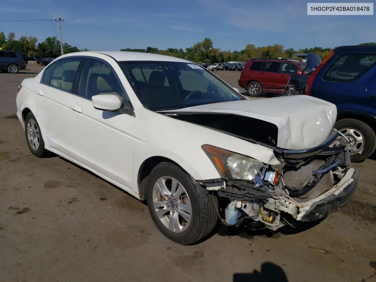 2011 Honda Accord Lxp VIN: 1HGCP2F42BA018478 Lot: 70848174