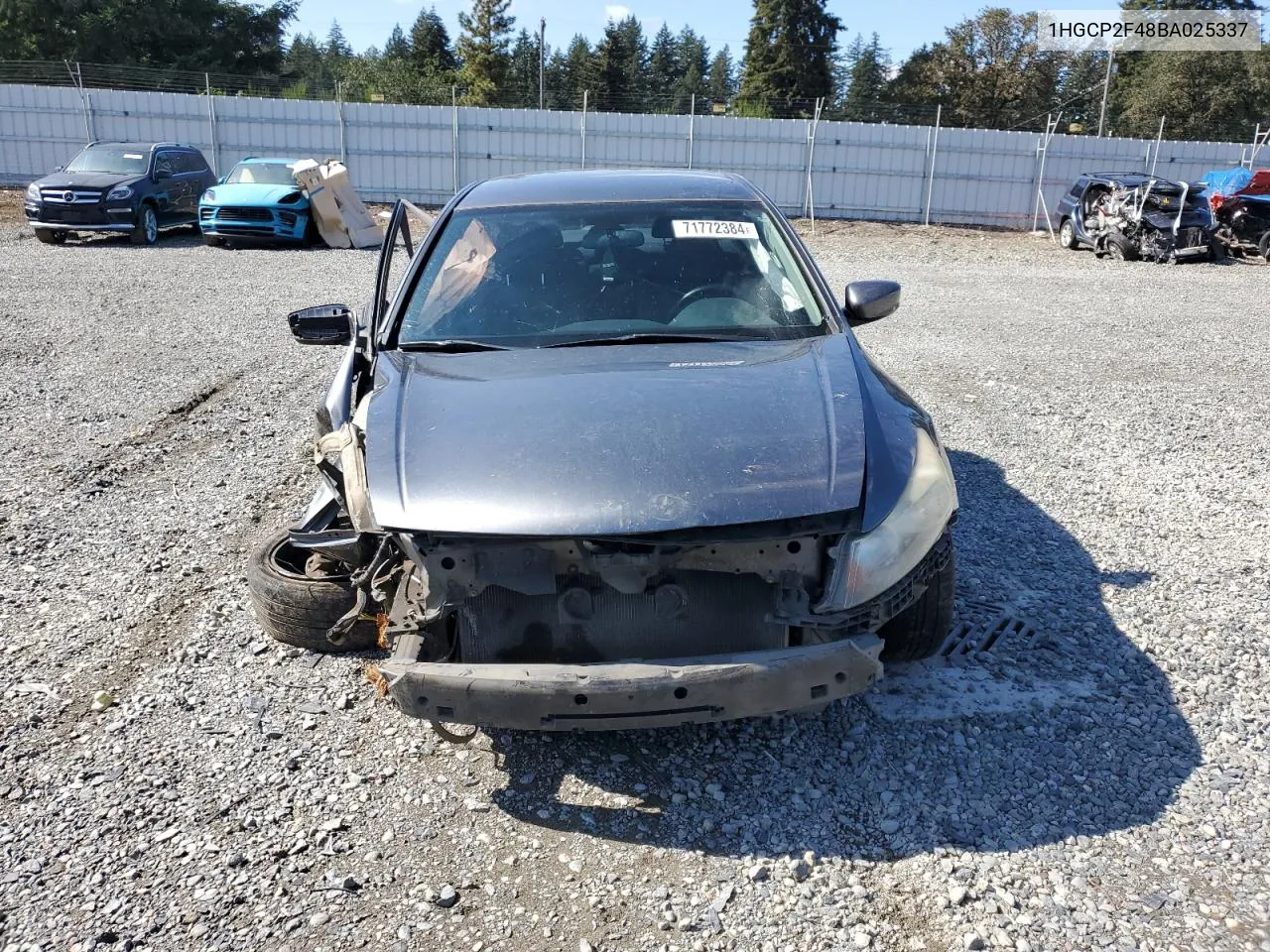 1HGCP2F48BA025337 2011 Honda Accord Lxp