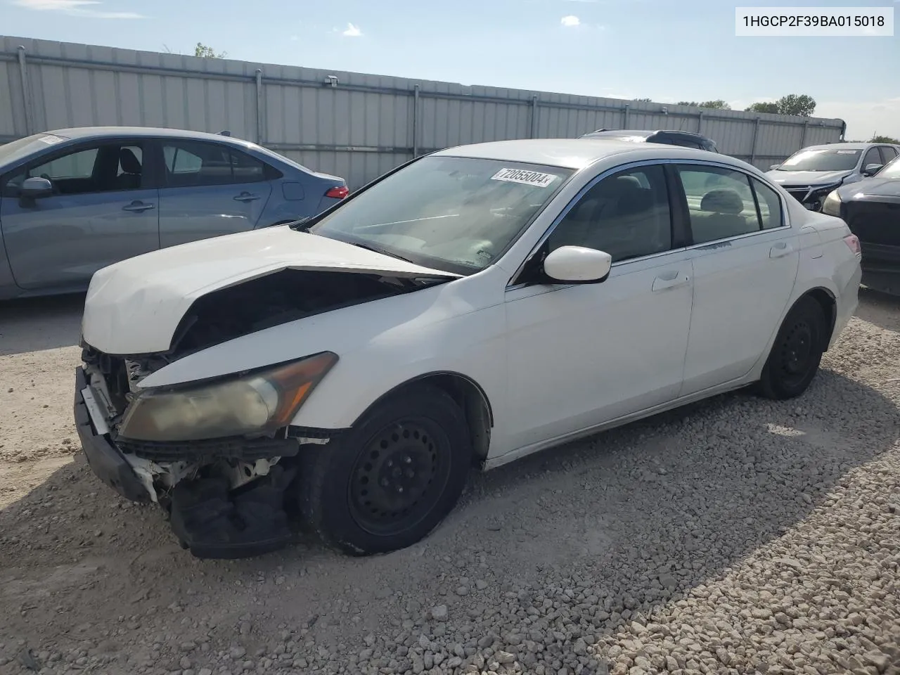 2011 Honda Accord Lx VIN: 1HGCP2F39BA015018 Lot: 72055004