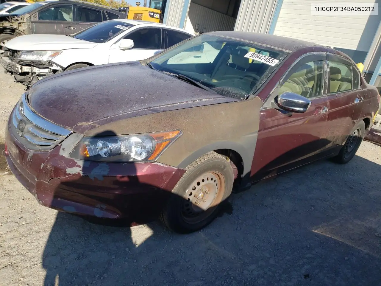 1HGCP2F34BA050212 2011 Honda Accord Lx