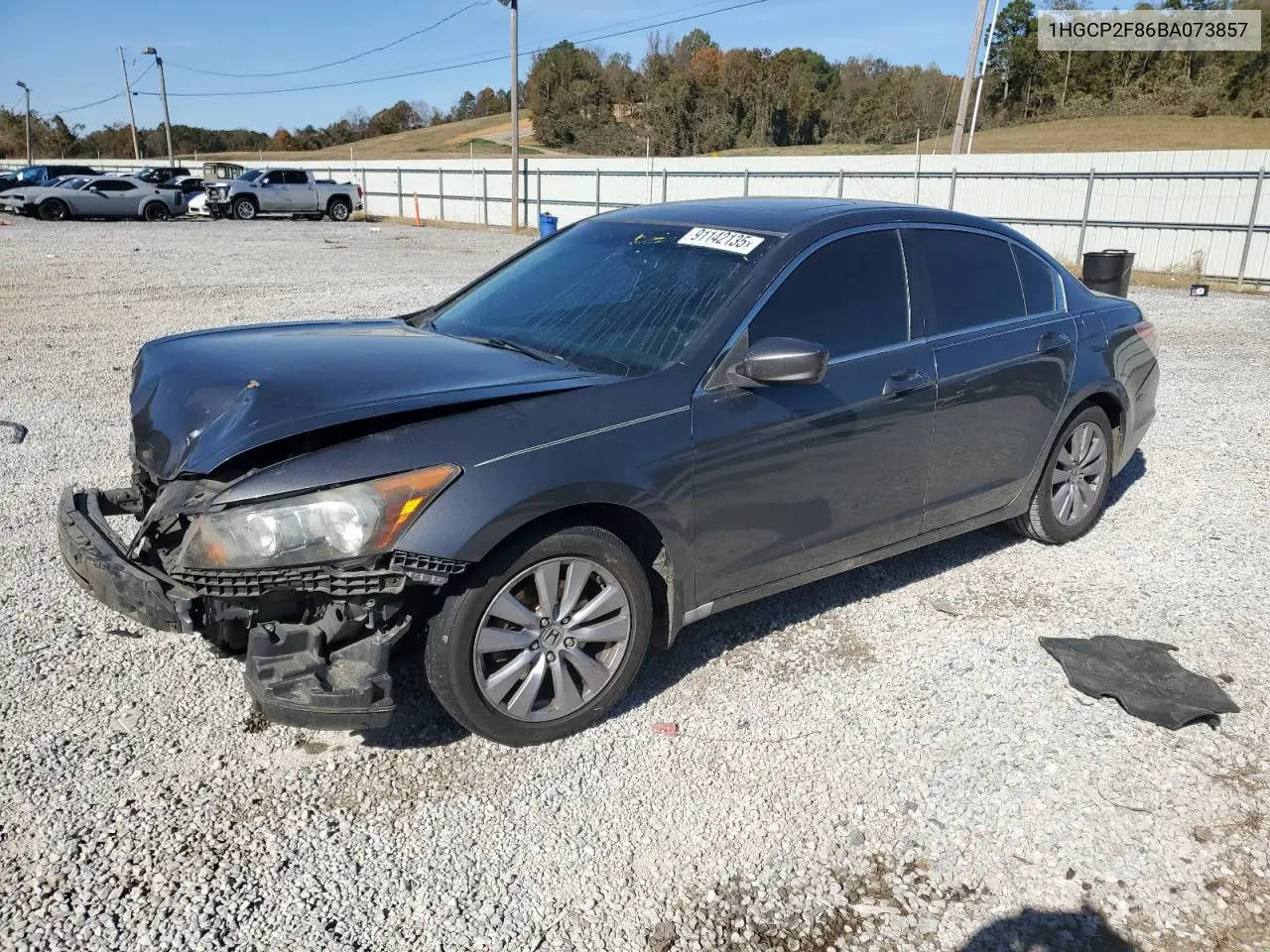 1HGCP2F86BA073857 2011 Honda Accord Exl