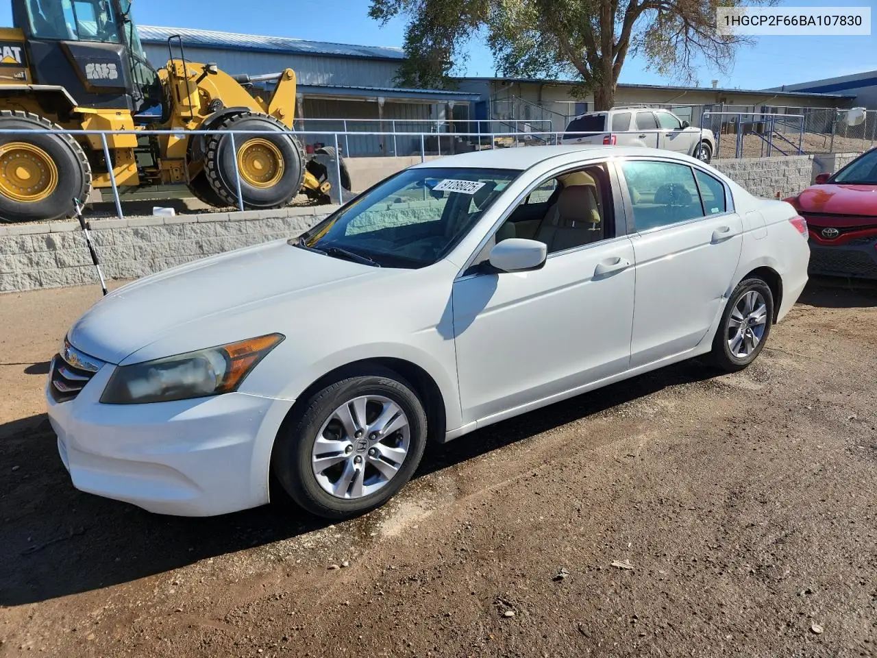 1HGCP2F66BA107830 2011 Honda Accord Se