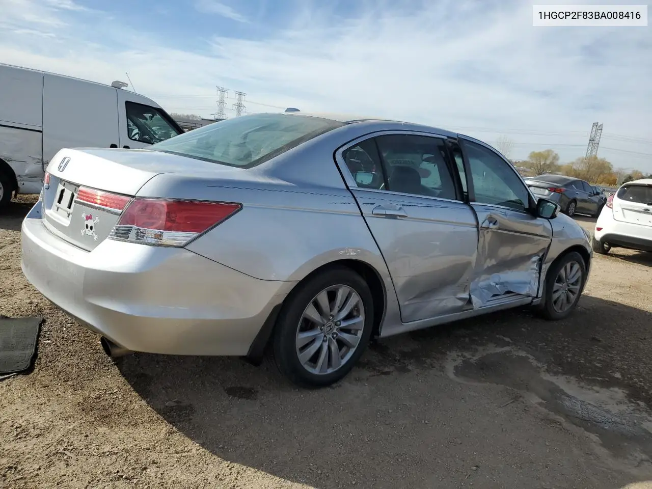 1HGCP2F83BA008416 2011 Honda Accord Exl