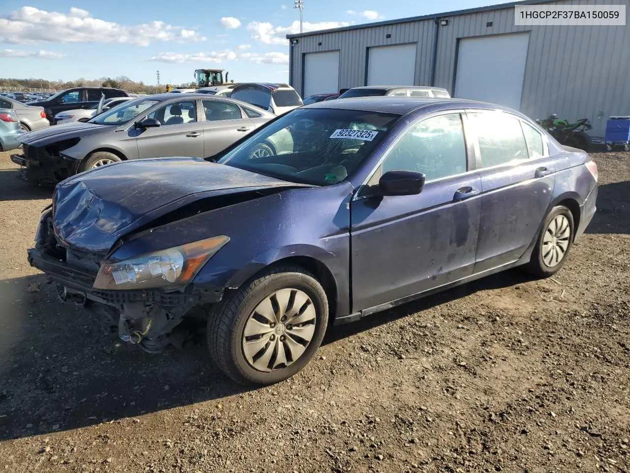 1HGCP2F37BA150059 2011 Honda Accord Lx