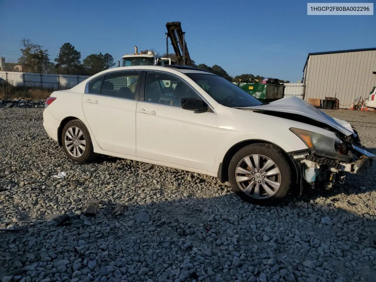 1HGCP2F80BA002296 2011 Honda Accord Exl