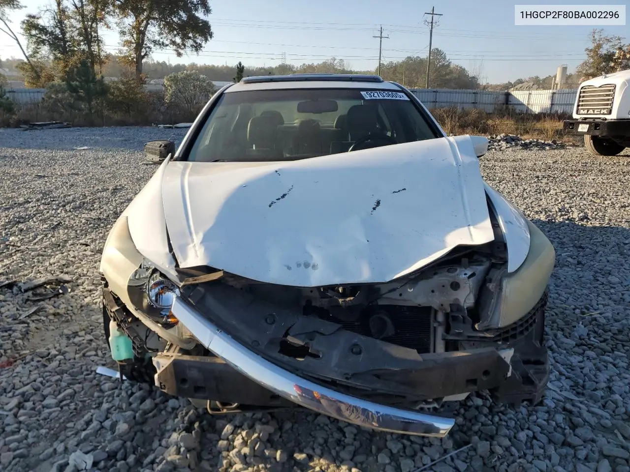 1HGCP2F80BA002296 2011 Honda Accord Exl