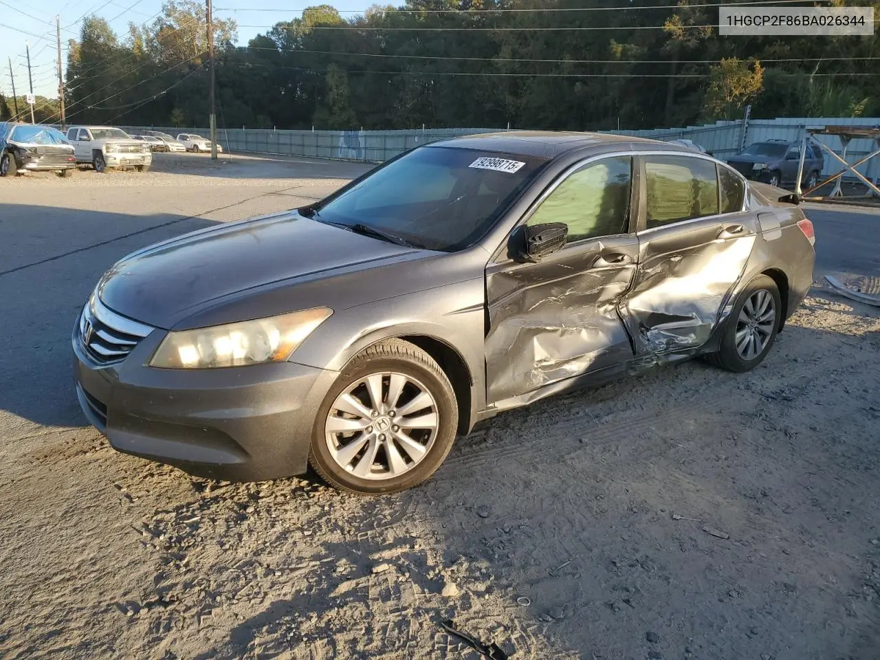 1HGCP2F86BA026344 2011 Honda Accord Exl