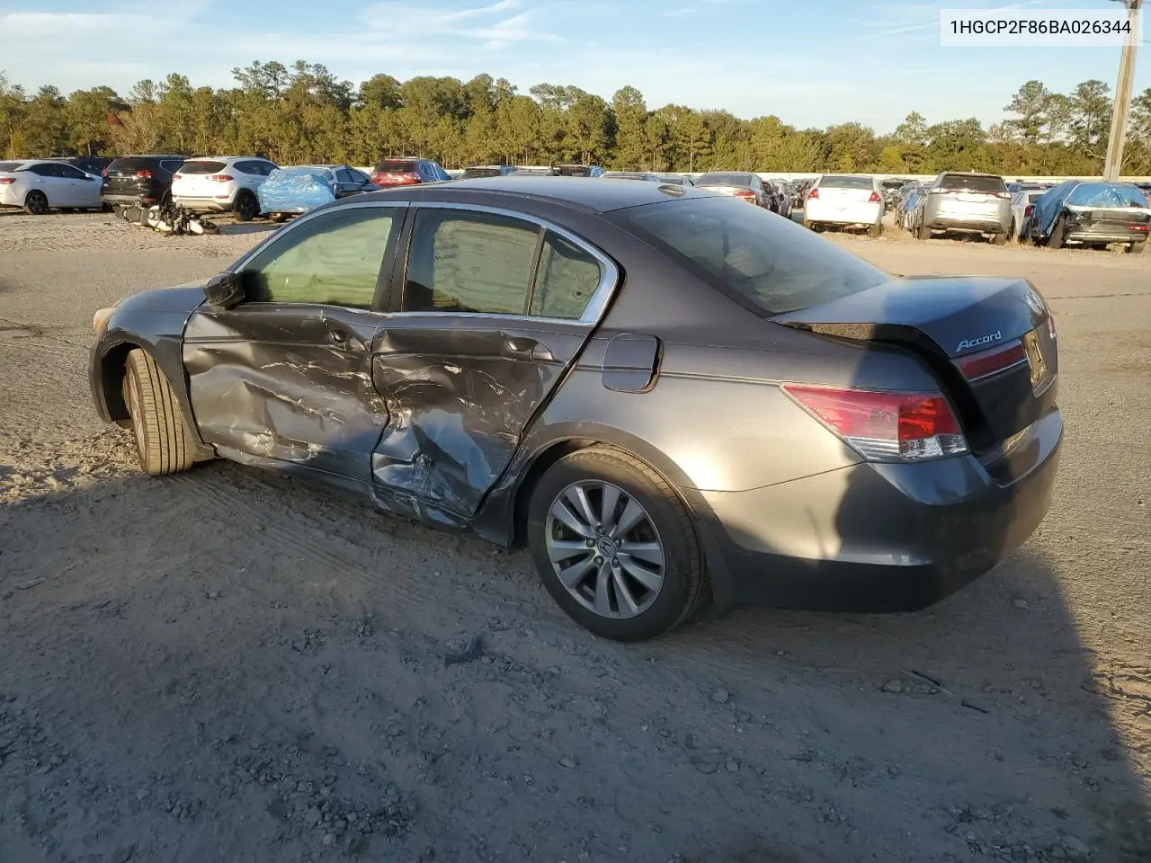 1HGCP2F86BA026344 2011 Honda Accord Exl