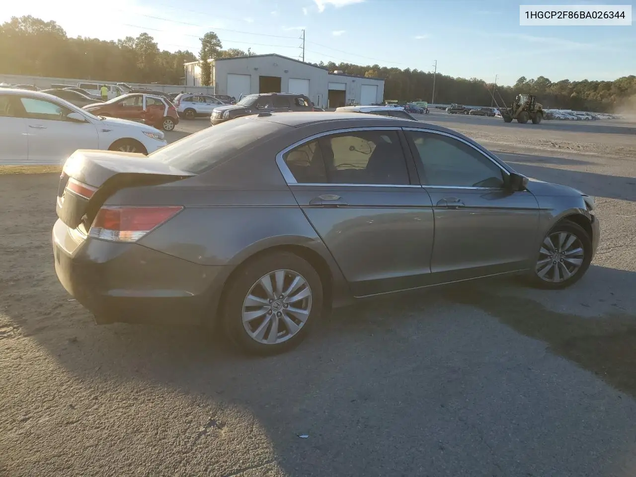 1HGCP2F86BA026344 2011 Honda Accord Exl