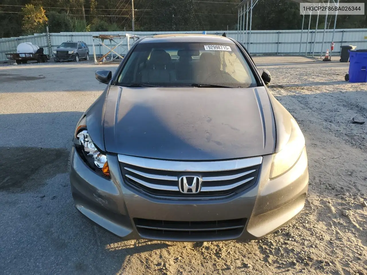 1HGCP2F86BA026344 2011 Honda Accord Exl