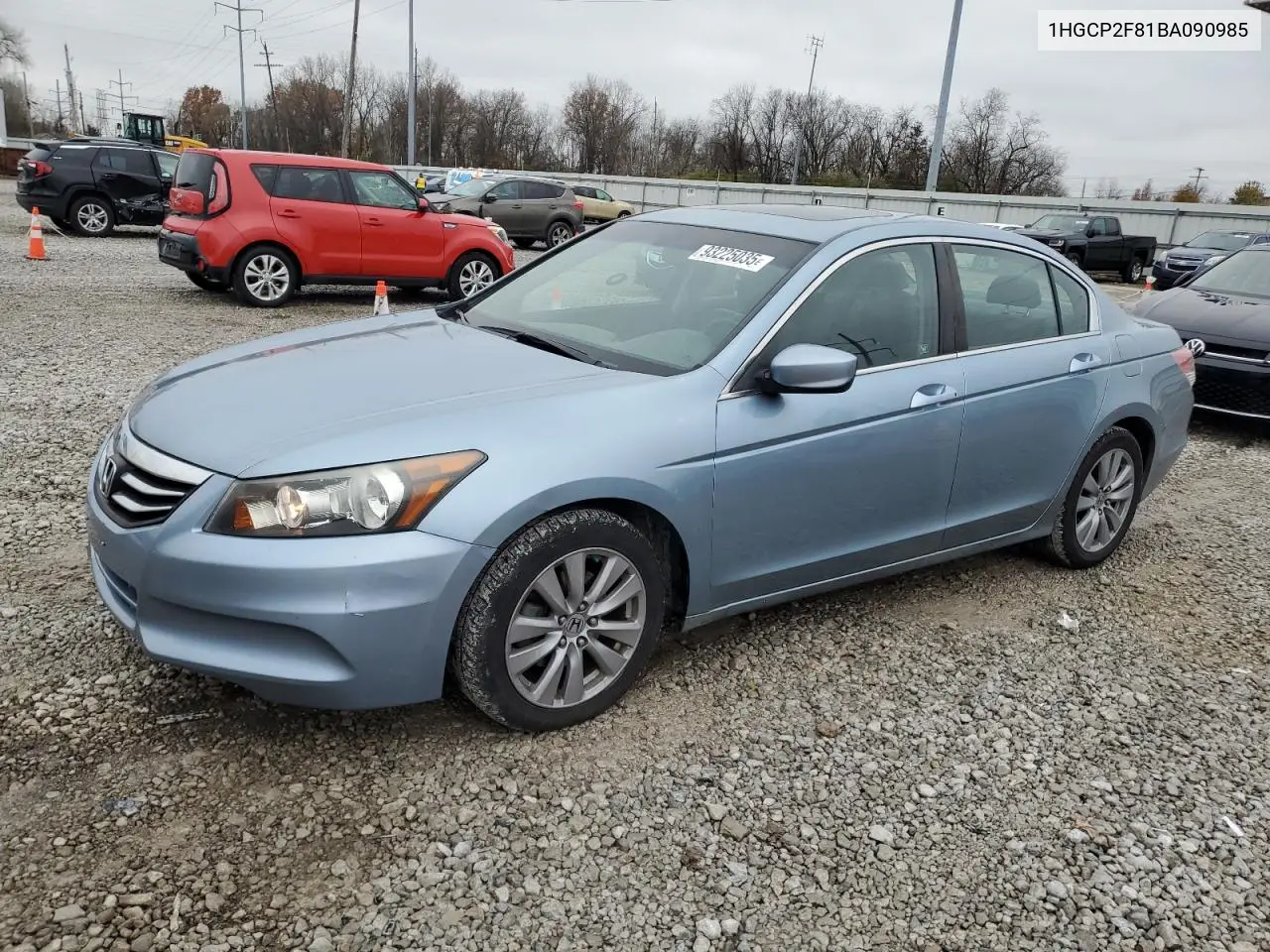 1HGCP2F81BA090985 2011 Honda Accord Exl
