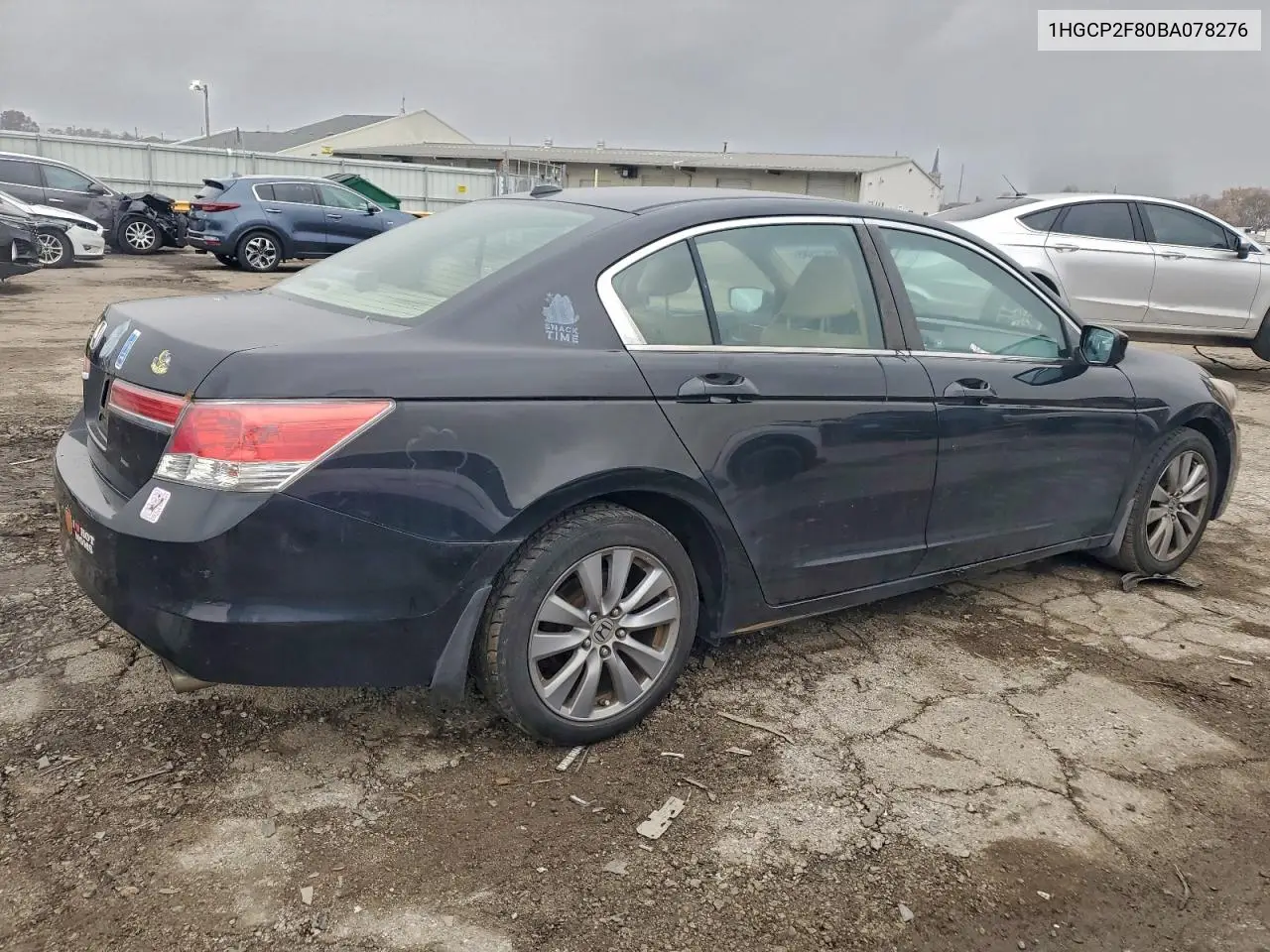1HGCP2F80BA078276 2011 Honda Accord Exl