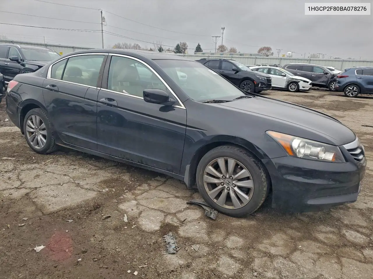 1HGCP2F80BA078276 2011 Honda Accord Exl