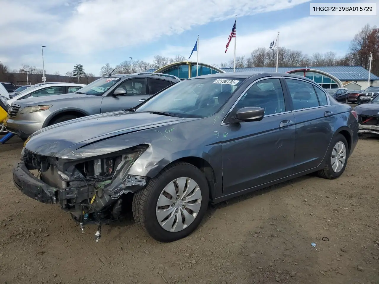 1HGCP2F39BA015729 2011 Honda Accord Lx