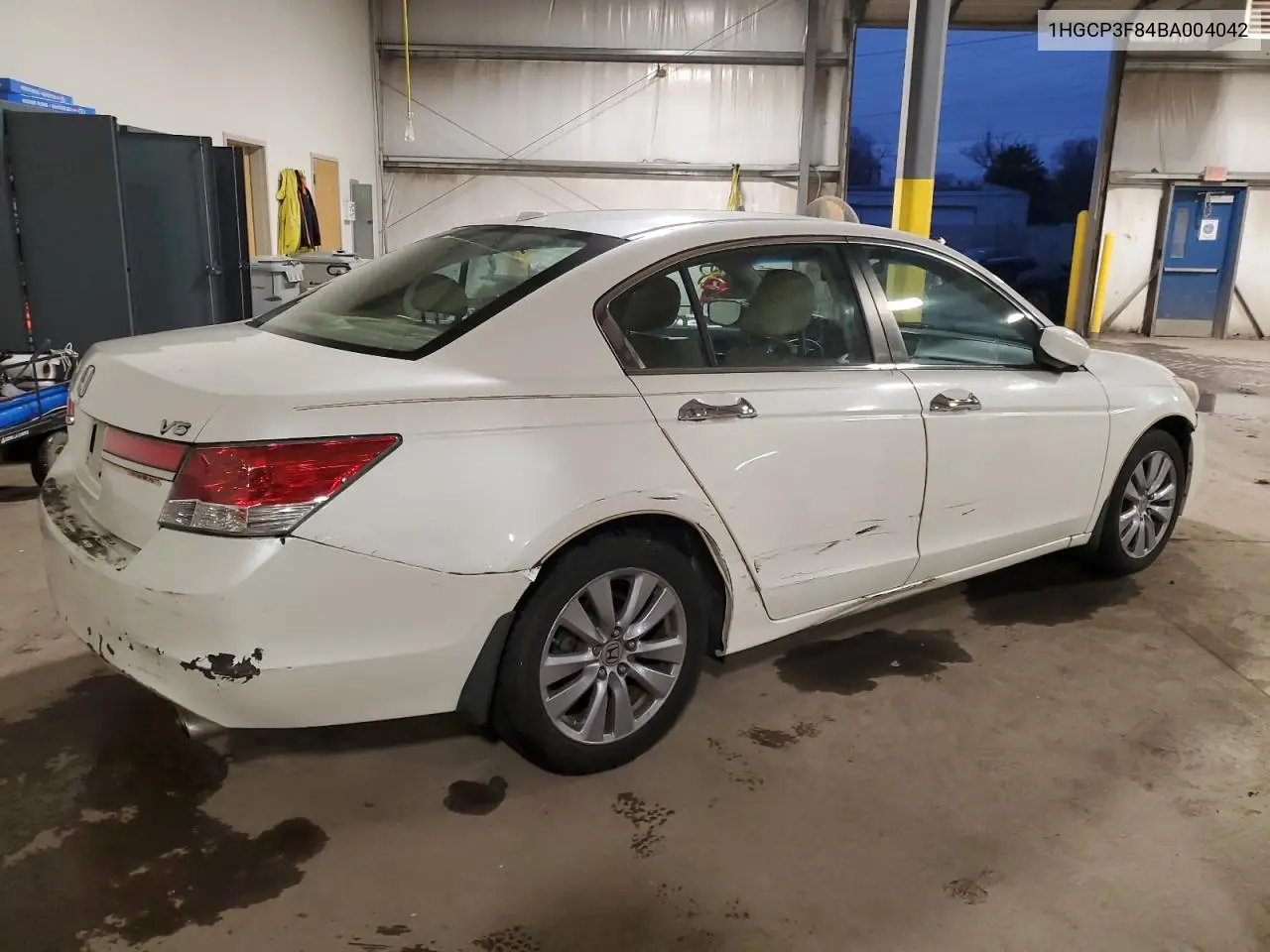 1HGCP3F84BA004042 2011 Honda Accord Exl