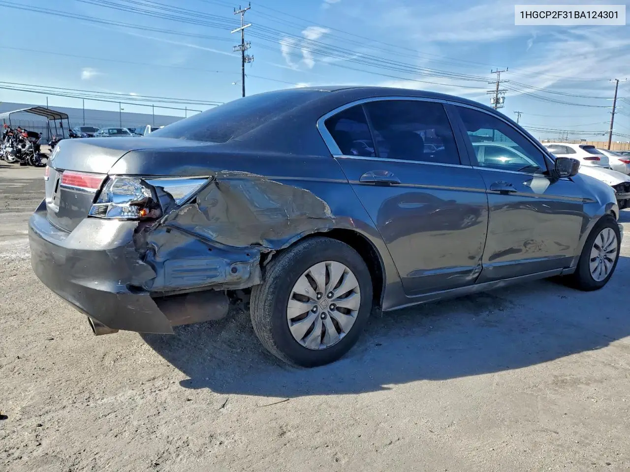 1HGCP2F31BA124301 2011 Honda Accord Lx