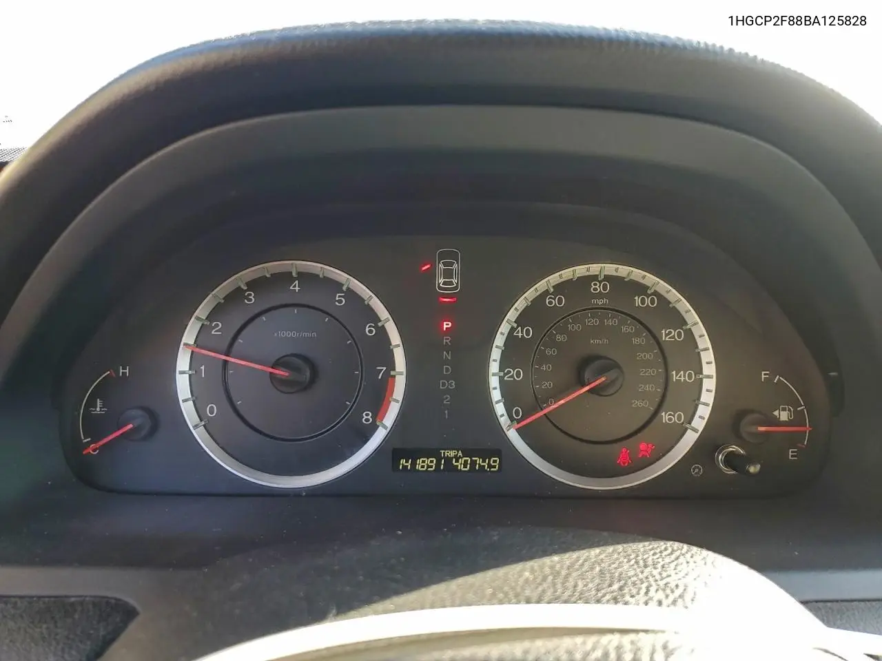 1HGCP2F88BA125828 2011 Honda Accord Exl