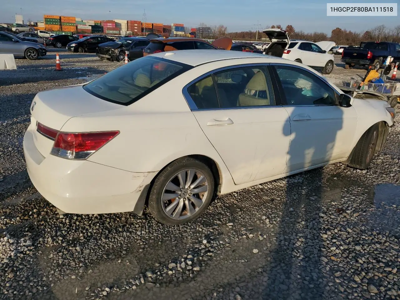1HGCP2F80BA111518 2011 Honda Accord Exl