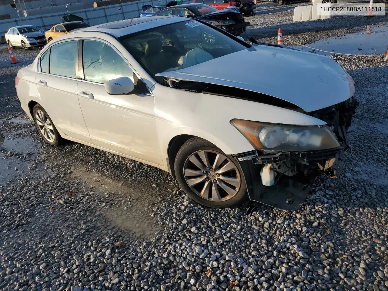 1HGCP2F80BA111518 2011 Honda Accord Exl