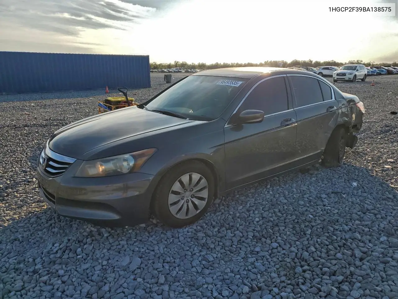 1HGCP2F39BA138575 2011 Honda Accord Lx