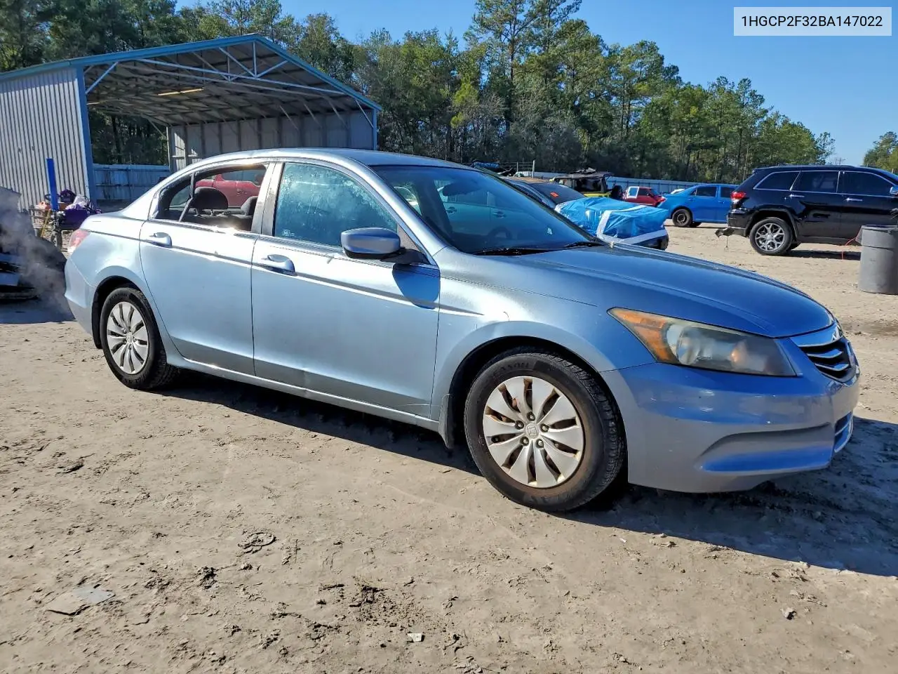 1HGCP2F32BA147022 2011 Honda Accord Lx