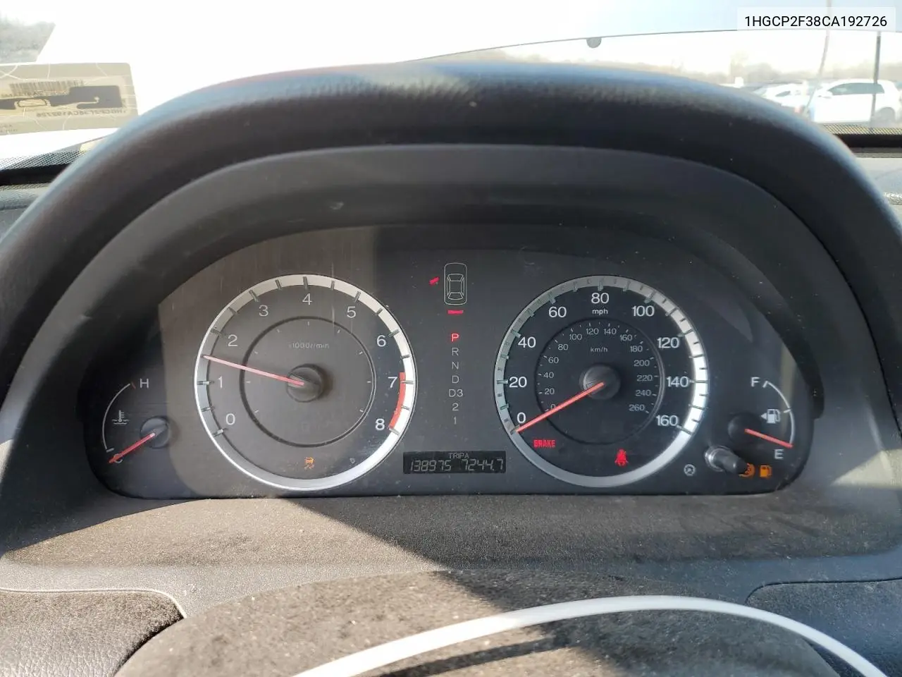 1HGCP2F38CA192726 2012 Honda Accord Lx